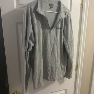 Gray Women’s Quarter zip, with Progressive logo.